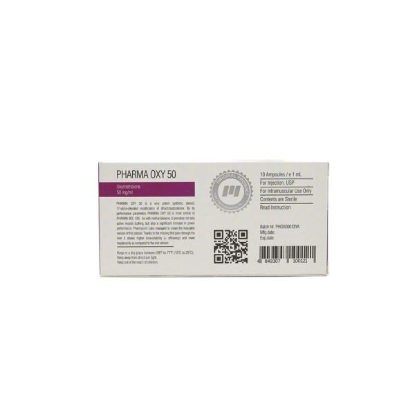 Pharma Oxymethos 50 -Oxymetholone-50 MG/ML-10 X 1 ML AMPULE - Image 3