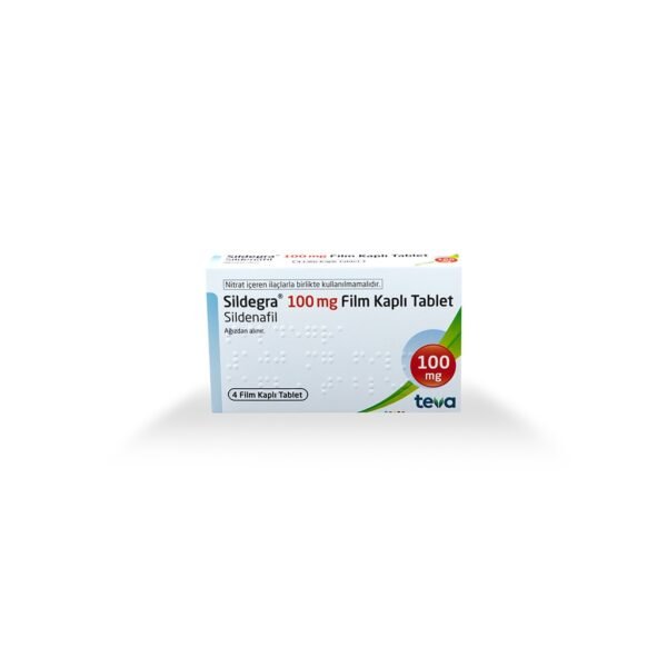 Sildegra -Sildenafil -100 MG  pill -4 Tablets Blisters Box