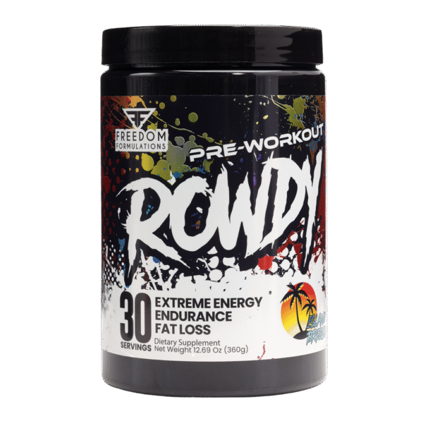 ROWDY PRE-WORKOUT -ISLANDBREEZE -12 G SCOOP -360 G
