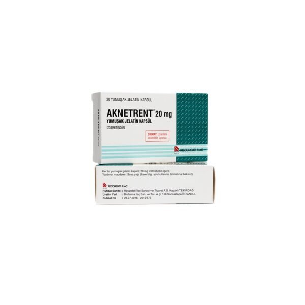 AKNETRENT -IZOTRETINOIN -30 Tablets Blisters Box - Image 2
