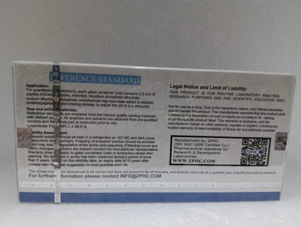 AOD9604 (12.5MG) -2.5 MG / VIAL -5 VIALS - Image 3