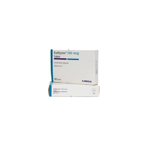 EUTHYROX -LEVOTIROKSIN SODYUM T4 -100 MG  pill -50 Tablets Blisters Box - Image 4