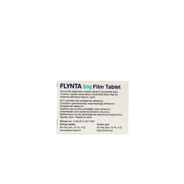 FLYNTA 5 MG 28 FTB (Tadalafil) -Tadalafil -5 MG  pill -28 Tablets Blisters Box - Image 6