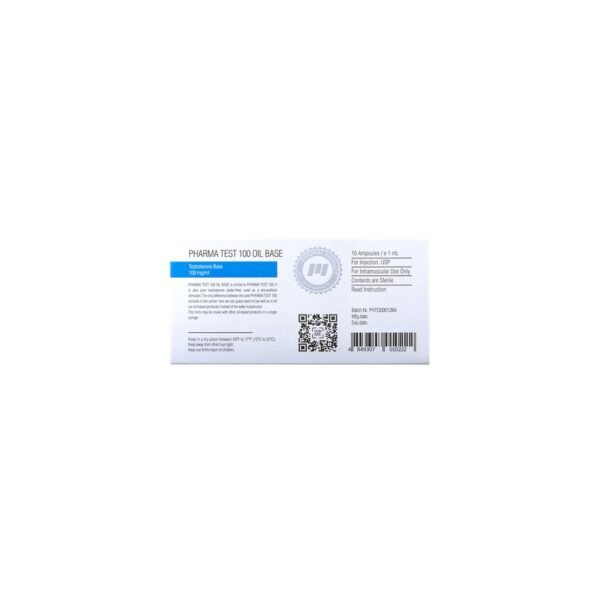 PHARMA TEST 100 OIL BASE -Testosterone OIL Base -100 MGML -10 X 1 ML AMPULE - Image 4