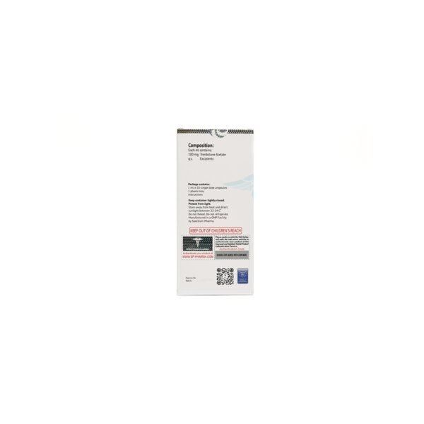 TRENBOLONA -Trenbolone Acetate -100 MG/ML-10 X 1 ML AMPULE - Image 3