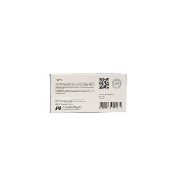 TYROS 50 -T3 (Triiodothyronine) -50 MCG  pill -100 Tablets Blisters Box - Image 4